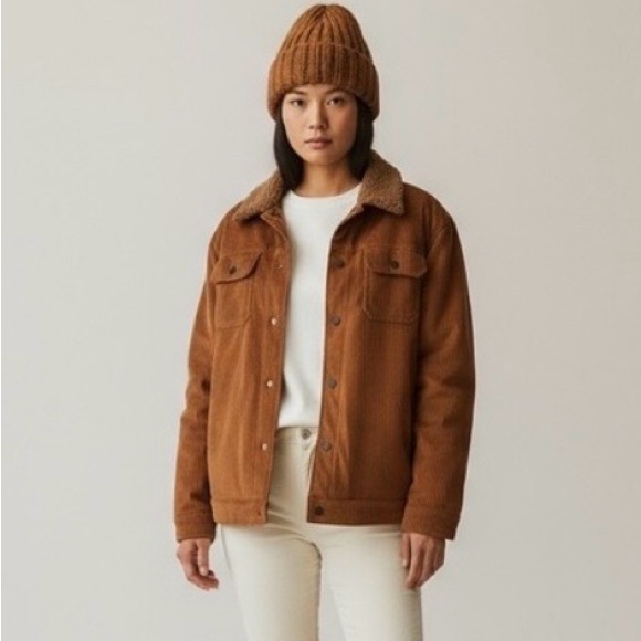 Jackets & Blazers - NEW Brown Corduroy XL Trucker‎ Shacket Cozy Fall Winter Outerwear